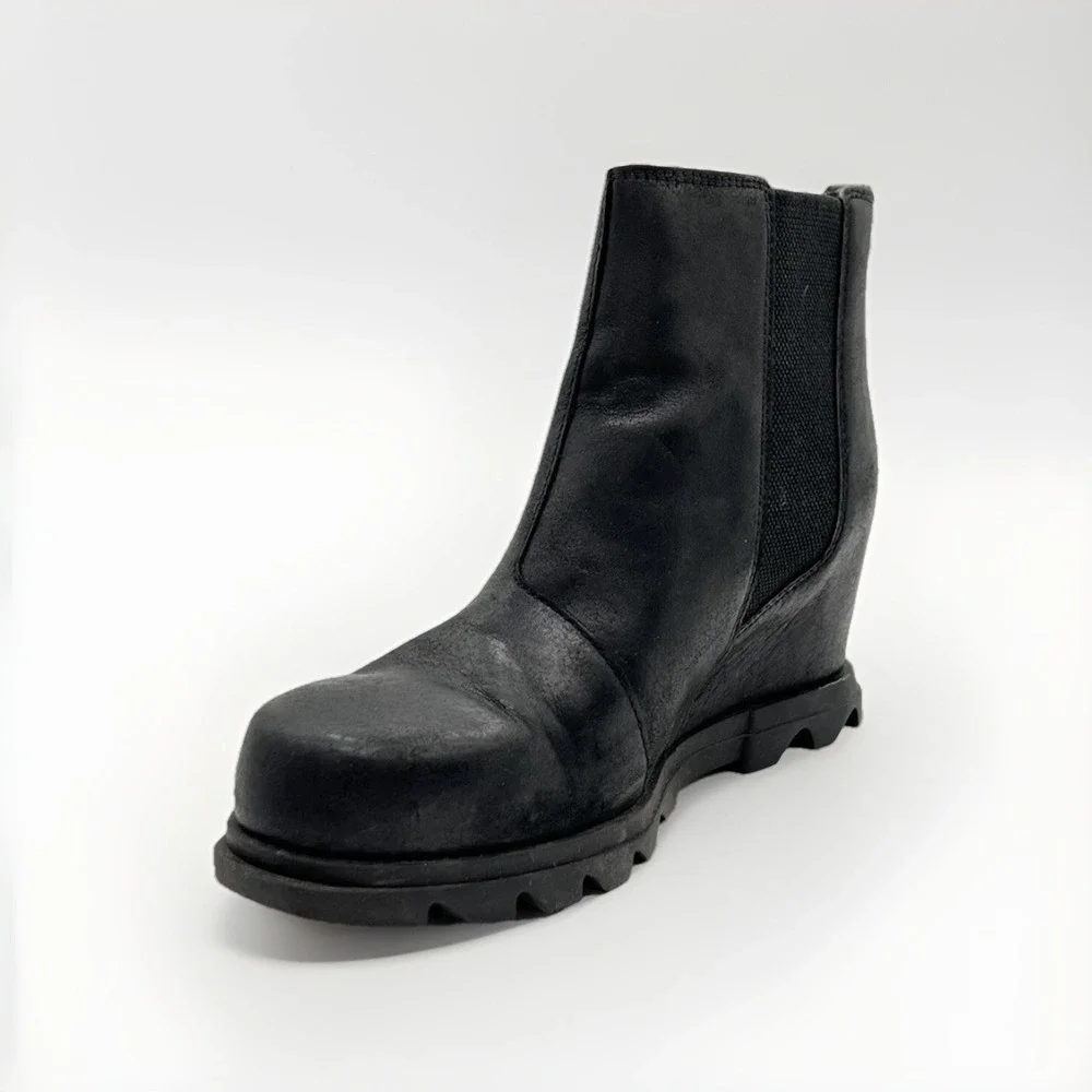 Sorel Women's Joan of Arctic Wedge III‎ Chelsea Bootie Black Size 11 NWOT